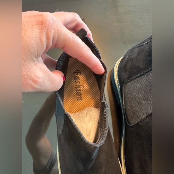 🎱NEW Men’s Suede Boots sz 9🎱#BLACK - Picture 3 of 4